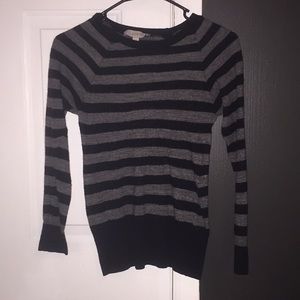 Black and grey striped top
